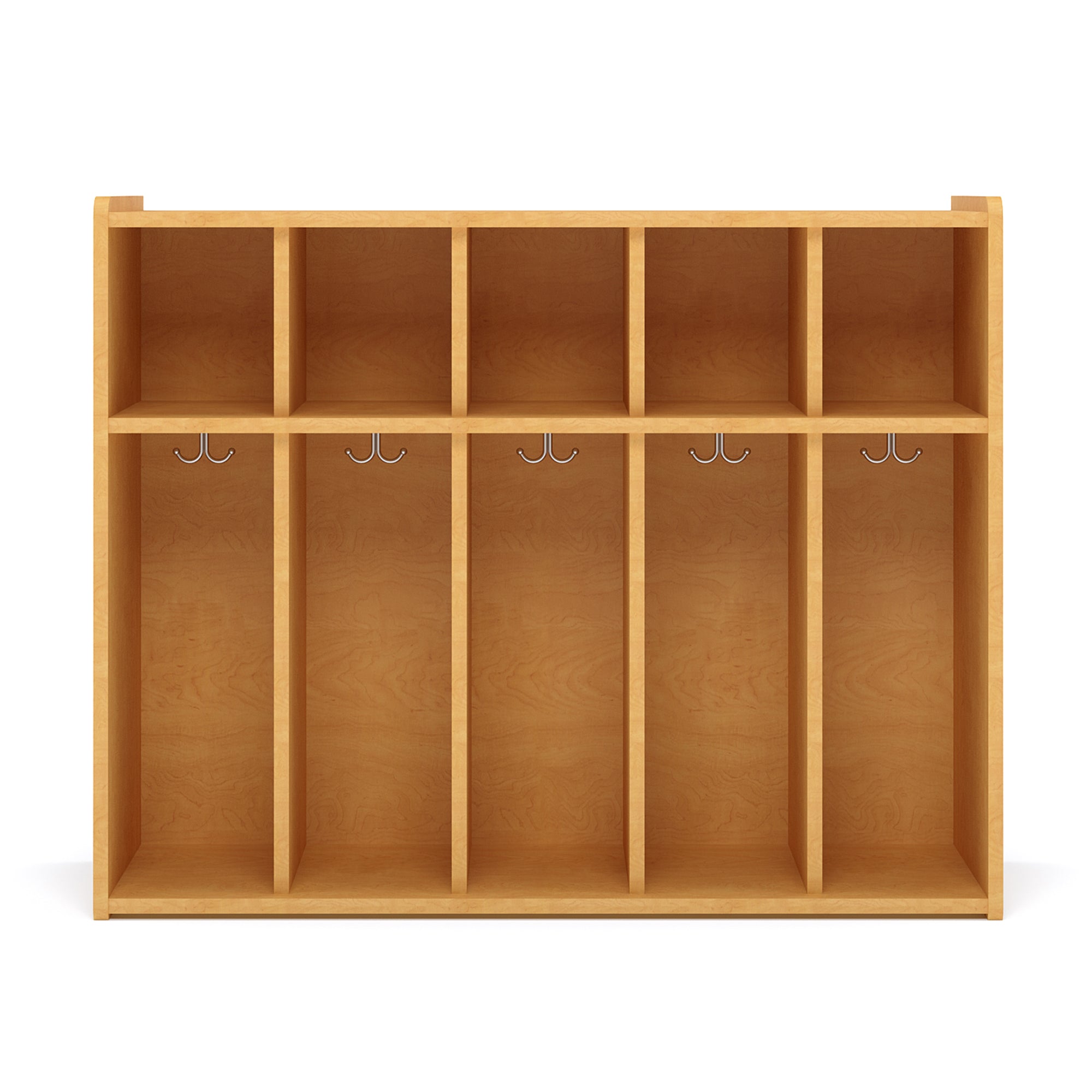 5-Section Wall Locker with Cubbies 46" Wide - Tot Mate 5-Section Wall Locker with Cubbies 46" Wide - Tot Mate