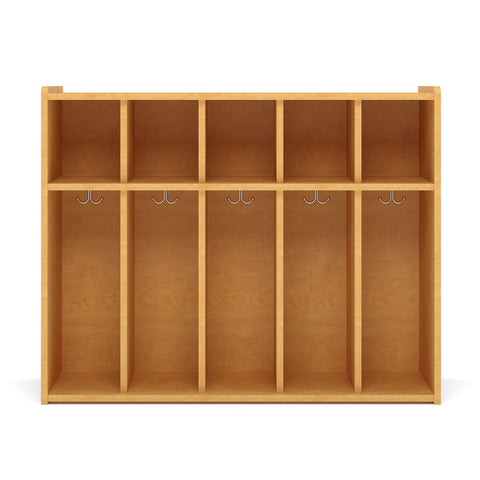 5-Section Wall Locker with Cubbies 46" Wide - Tot Mate 5-Section Wall Locker with Cubbies 46" Wide - Tot Mate
