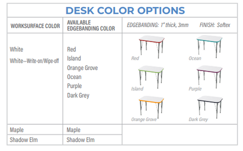 Versa Wing Desk - Large Worksurface- 35"W x 19.5"D - Tot Mate Versa Wing Desk - Large Worksurface- 35"W x 19.5"D - Tot Mate