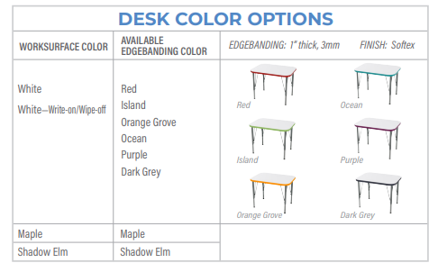 Versa Wing Desk - Small Worksurface- 29.75"W x 16.75"D - Tot Mate Versa Wing Desk - Small Worksurface- 29.75"W x 16.75"D - Tot Mate