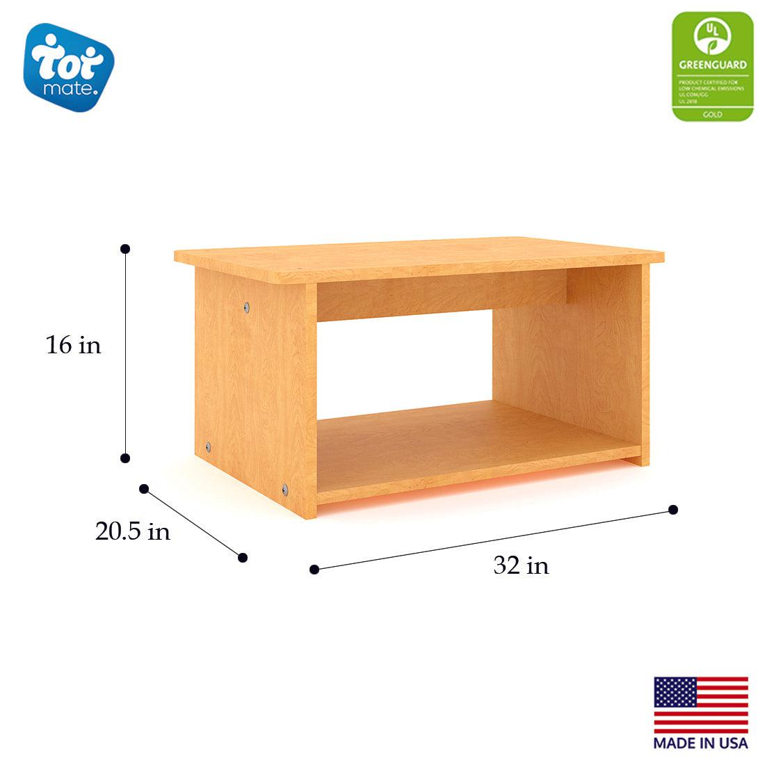 Toddler Activity Center - Maple Activity Table - Dimensions - Tot Mate  Toddler Activity Center - Maple Activity Table - Dimensions - Tot Mate
