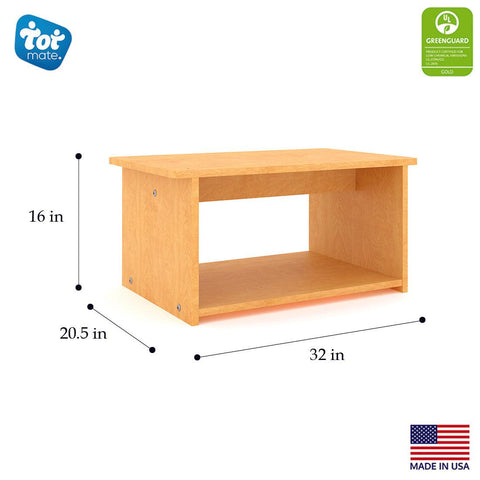 Toddler Activity Center - Maple Activity Table - Dimensions - Tot Mate  Toddler Activity Center - Maple Activity Table - Dimensions - Tot Mate