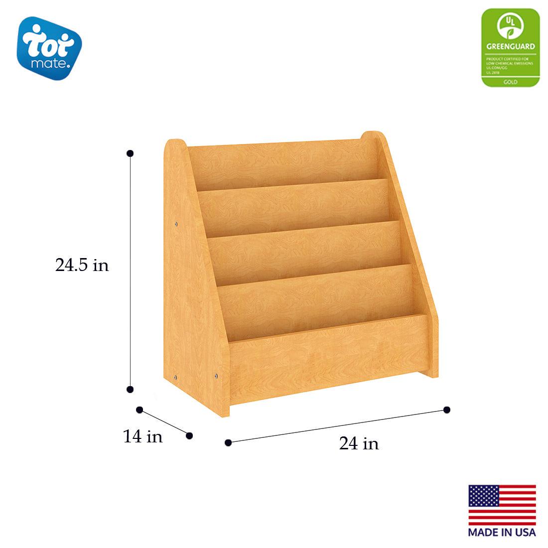 Kids' Book Display Shelf - Maple - Classroom Book Display - Tot Mate Daycare & Preschool Furniture Kids' Book Display Shelf - Maple - Classroom Book Display - Tot Mate Daycare & Preschool Furniture