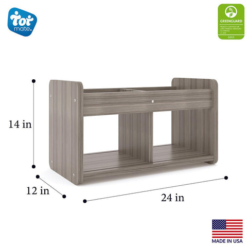 Book/Toy Storage 24" Wide - Book and Toy Organizer - Elm Dimensions - Tot Mate Book/Toy Storage 24" Wide - Book and Toy Organizer - Elm Dimensions - Tot Mate