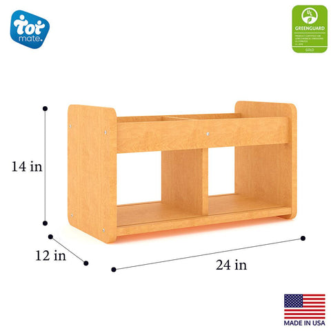 Book/Toy Storage 24" Wide - Book and Toy Organizer - Maple Dimensions - Tot Mate Book/Toy Storage 24" Wide - Book and Toy Organizer - Maple Dimensions - Tot Mate
