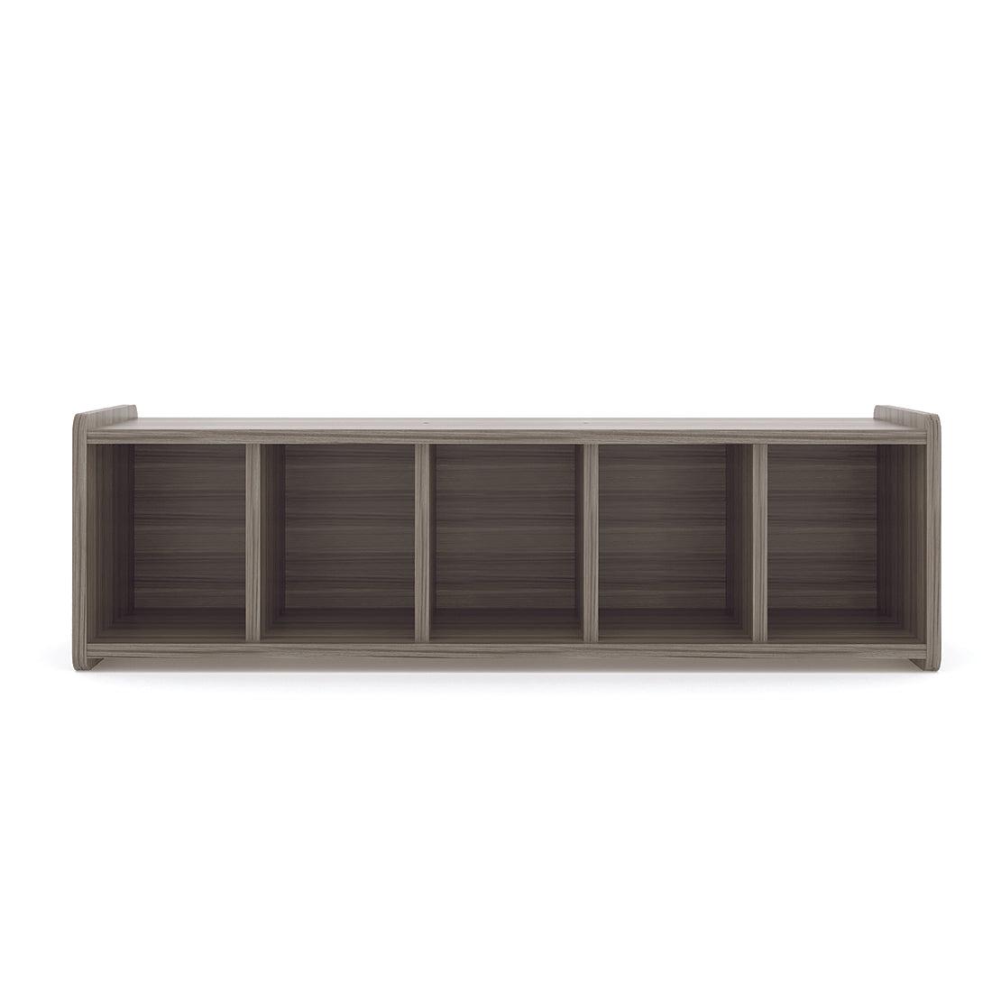 Book Bench with Cubbies 46" Wide - Shadow Elm - Tot Mate Book Bench with Cubbies 46" Wide - Shadow Elm - Tot Mate