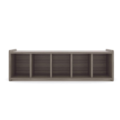 Book Bench with Cubbies 46" Wide - Shadow Elm - Tot Mate Book Bench with Cubbies 46" Wide - Shadow Elm - Tot Mate