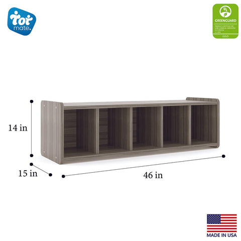 Book Cubby Bench 46" Wide - Dimensions - Tot Mate Book Cubby Bench 46" Wide - Dimensions - Tot Mate