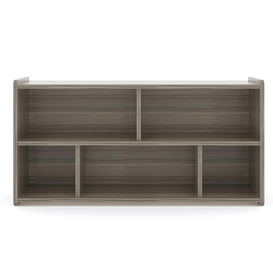Daycare Cube Storage Shelf - 46" Wide - 5 Cube Organizer - Elm - Front - Tot Mate  Daycare Cube Storage Shelf - 46" Wide - 5 Cube Organizer - Elm - Front - Tot Mate