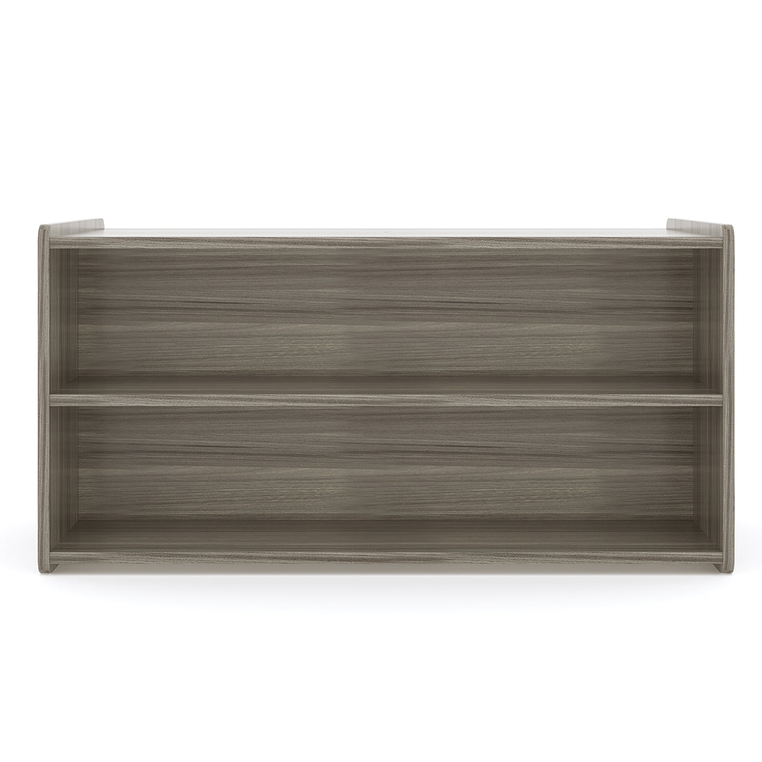 Toddler Shelf Storage - Double Sided Bookshelf 46" Wide - Shadow Elm - Tot Mate Daycare Furniture Toddler Shelf Storage - Double Sided Bookshelf 46" Wide - Shadow Elm - Tot Mate Daycare Furniture