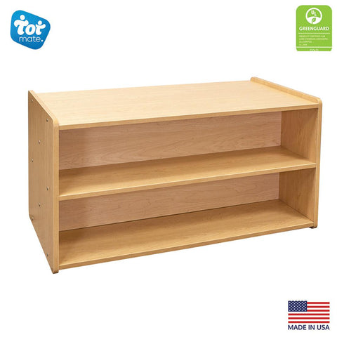 Toddler Shelf Storage- Double Sided 46" Wide - Tot Mate Daycare Furniture Toddler Shelf Storage- Double Sided 46" Wide - Tot Mate Daycare Furniture