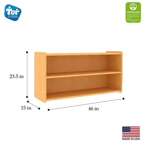 Toddler Storage Shelf - Large Toy Shelf - Maple Dimensions - Tot Mate Toddler Storage Shelf - Large Toy Shelf - Maple Dimensions - Tot Mate