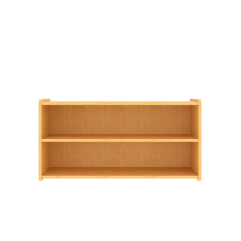 Toddler Storage Shelf - Large Toy Shelf - Maple Front View - Tot Mate Toddler Storage Shelf - Large Toy Shelf - Maple Front View - Tot Mate