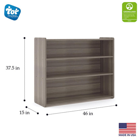 Kids' Storage Shelf - Dimensions - Elm - Tot Mate Kids' Storage Shelf - Dimensions - Elm - Tot Mate