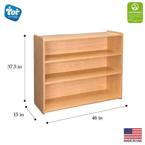 Kids' Storage Shelf - Dimensions - Maple - Tot Mate Kids' Storage Shelf - Dimensions - Maple - Tot Mate