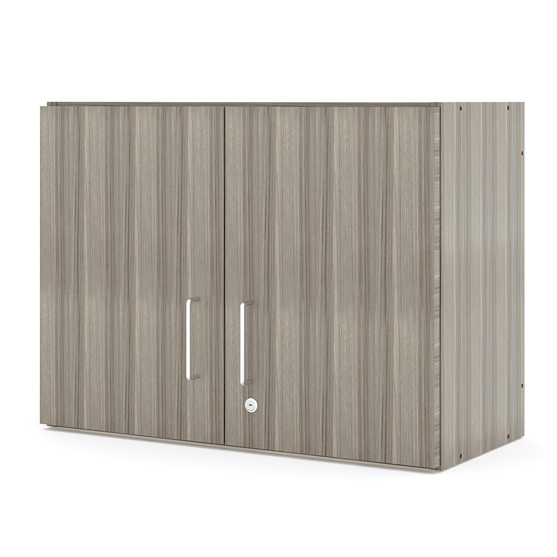 2-Shelf Small Wall Cabinet - Angled View - Tot Mate Teacher Storage 2-Shelf Small Wall Cabinet - Angled View - Tot Mate Teacher Storage