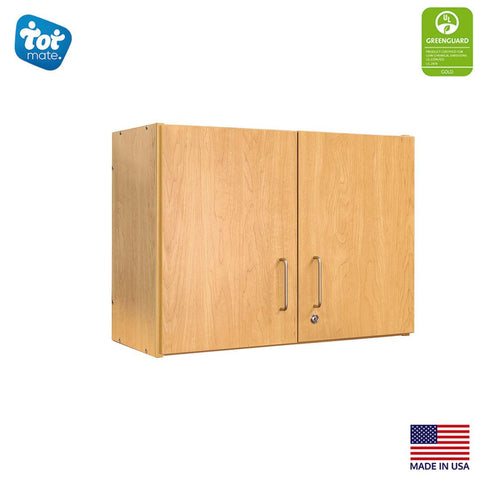 2-Shelf Small Wall Cabinet with Doors - Tot Mate Teacher Storage 2-Shelf Small Wall Cabinet with Doors - Tot Mate Teacher Storage