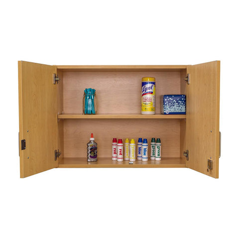 2-Shelf Small Wall Cabinet - Front View - Tot Mate Teacher Storage 2-Shelf Small Wall Cabinet - Front View - Tot Mate Teacher Storage