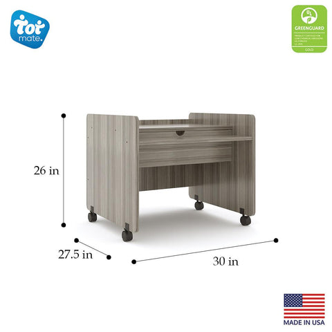 Single Mobile Desk 30" Wide - Tot Mate Single Mobile Desk 30" Wide - Tot Mate