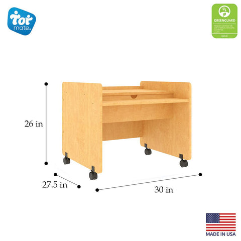 Single Mobile Desk 30" Wide - Tot Mate Single Mobile Desk 30" Wide - Tot Mate