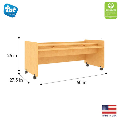 Double Mobile Desk 60" Wide - Tot Mate Double Mobile Desk 60" Wide - Tot Mate