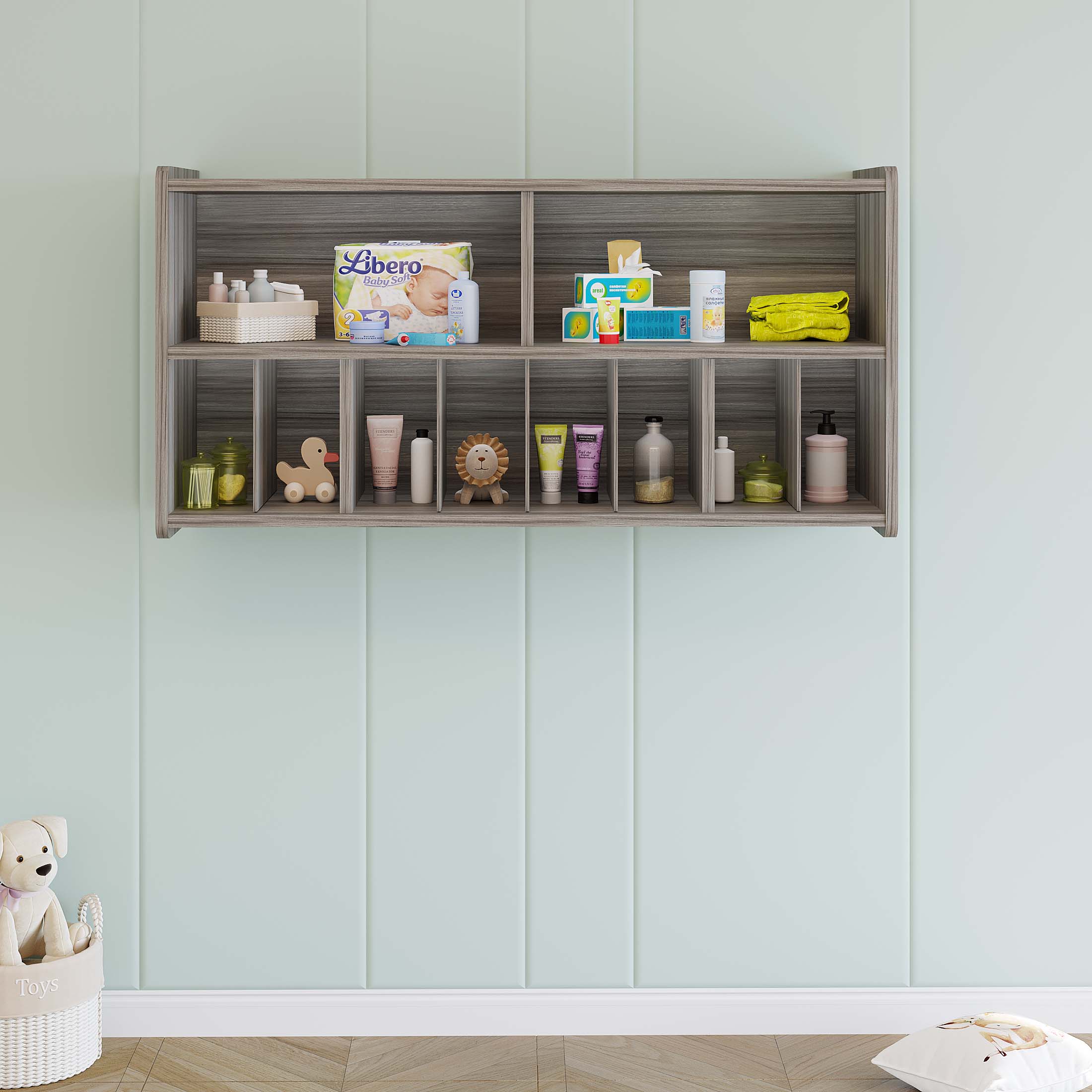 Diaper Storage 46" Wide - Tot Mate - Diaper Changing Storage Solutions for Daycares Diaper Storage 46" Wide - Tot Mate - Diaper Changing Storage Solutions for Daycares