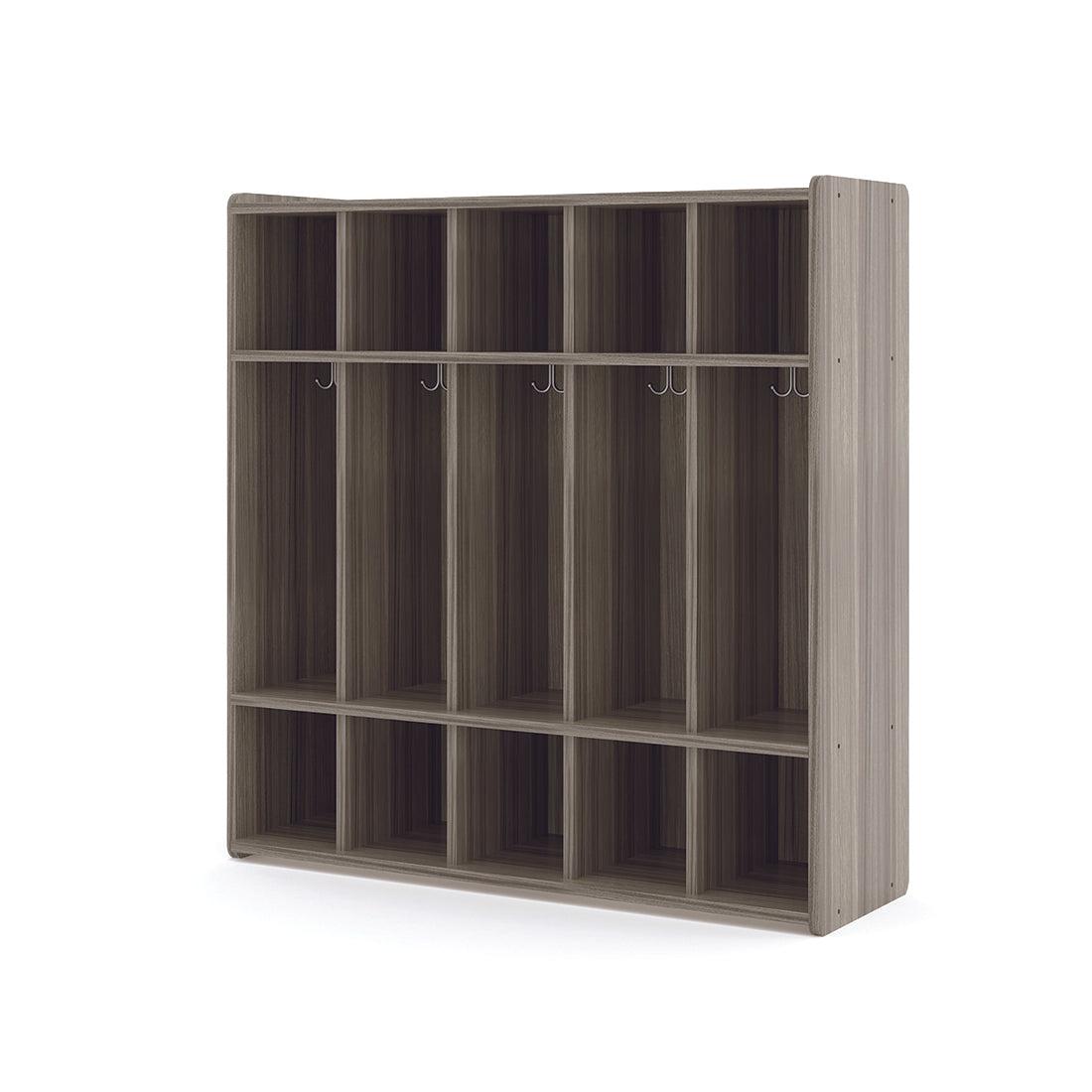 Preschool Floor Locker with Cubbies and Hooks - 46" Wide - Tot Mate Preschool Floor Locker with Cubbies and Hooks - 46" Wide - Tot Mate