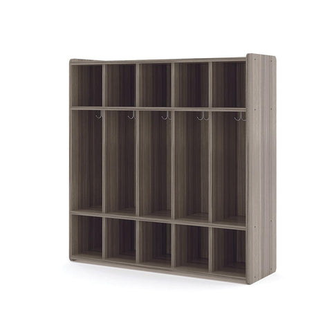 Preschool Floor Locker with Cubbies and Hooks - 46" Wide - Tot Mate Preschool Floor Locker with Cubbies and Hooks - 46" Wide - Tot Mate