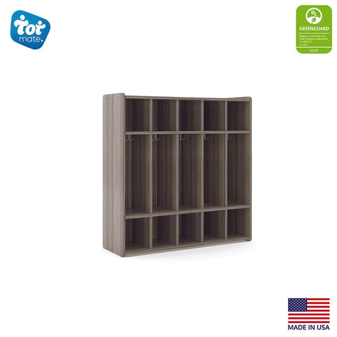 Preschool Floor Locker with Cubbies 46" Wide - Made in USA - Tot Mate Preschool Floor Locker with Cubbies 46" Wide - Made in USA - Tot Mate