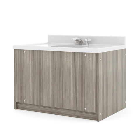 Single Floor Mount Kids Vanity with Sink 31" Wide - elm - Tot Mate Single Floor Mount Kids Vanity with Sink 31" Wide - elm - Tot Mate
