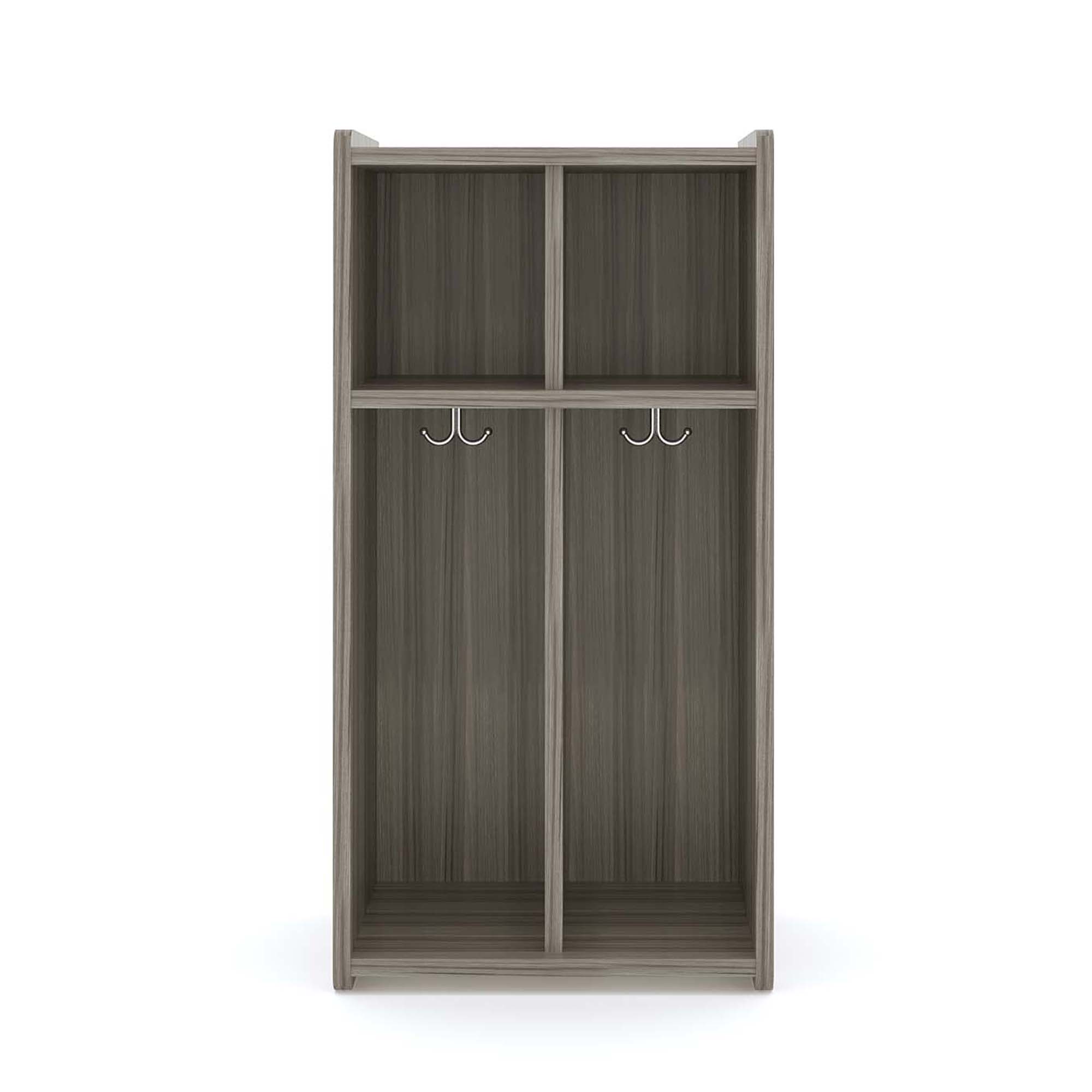 2-Section Wall Locker with Cubbies 19" Wide - Tot Mate 2-Section Wall Locker with Cubbies 19" Wide - Tot Mate