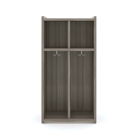 2-Section Wall Locker with Cubbies 19" Wide - Tot Mate 2-Section Wall Locker with Cubbies 19" Wide - Tot Mate