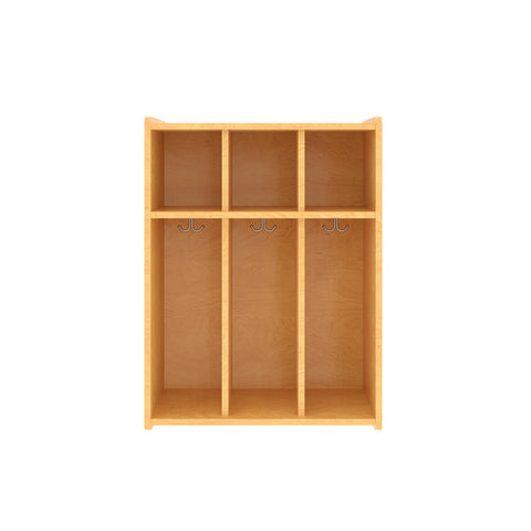 3-Section Wall Locker with Cubbies 28" Wide - Tot Mate 3-Section Wall Locker with Cubbies 28" Wide - Tot Mate