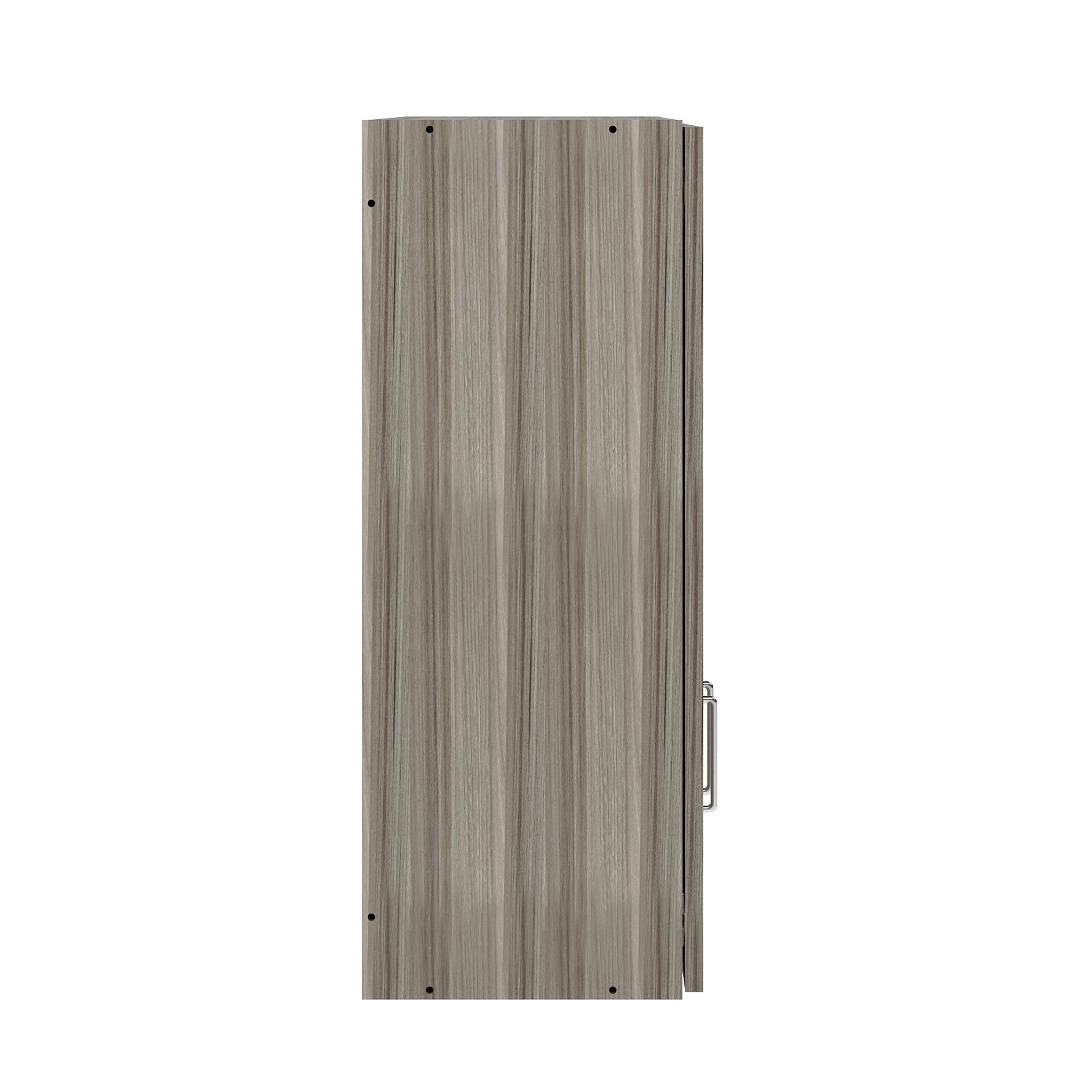Large Wall Mounted Classroom Storage Cabinet - Elm - Side - Tot Mate Large Wall Mounted Classroom Storage Cabinet - Elm - Side - Tot Mate