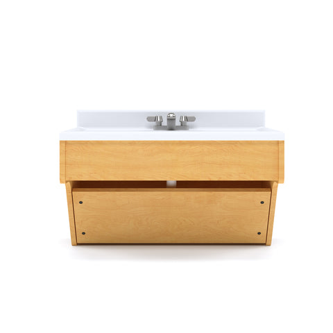 Kids' Wall Vanity Sink - 31" Wide - Maple - Front - Daycare & Classroom Sinks - Tot Mate Kids' Wall Vanity Sink - 31" Wide - Maple - Front - Daycare & Classroom Sinks - Tot Mate