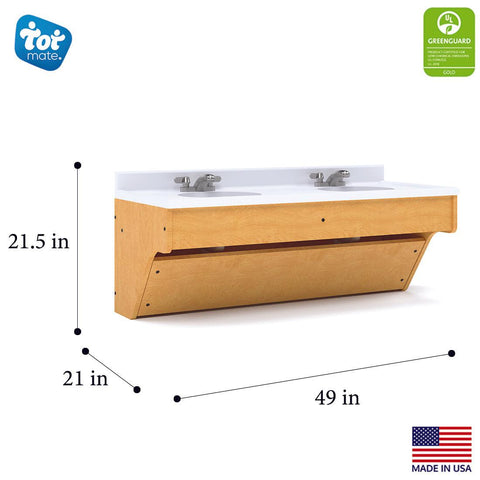 Double Wall Vanity 49" Wide - Tot Mate Double Wall Vanity 49" Wide - Tot Mate
