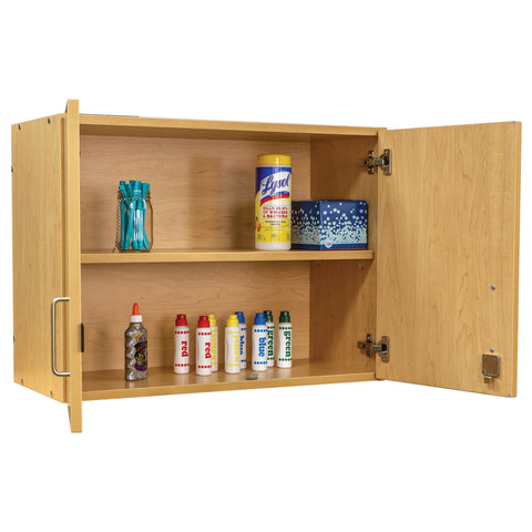 2-Shelf Small Wall Cabinet inside - Tot Mate Teacher Storage 2-Shelf Small Wall Cabinet inside - Tot Mate Teacher Storage