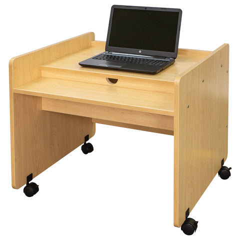Single Mobile Desk 30" Wide - Tot Mate Single Mobile Desk 30" Wide - Tot Mate