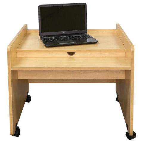 Single Mobile Desk 30" Wide - Tot Mate Single Mobile Desk 30" Wide - Tot Mate