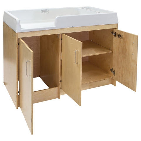 Birch Plywood Infant Changing Table - Tot Mate Birch Plywood Infant Changing Table - Tot Mate