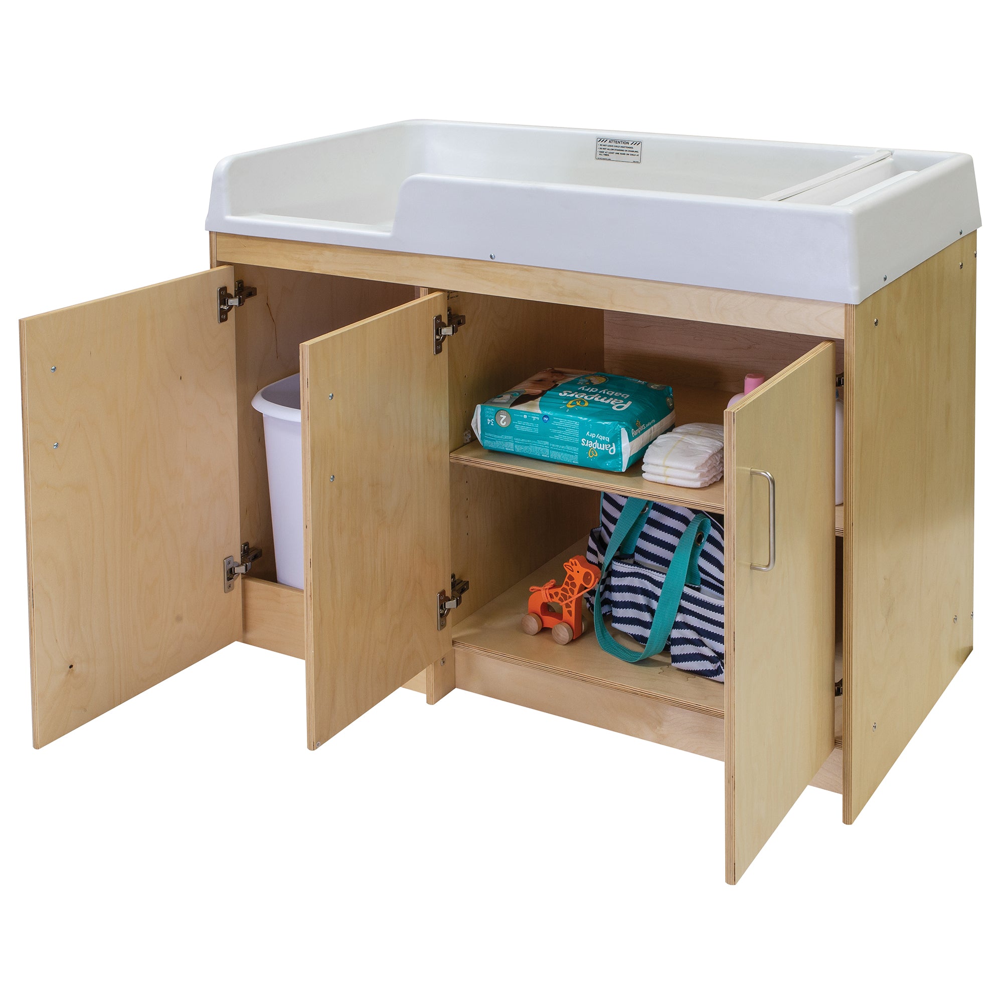Birch Plywood Infant Changing Table - Tot Mate Birch Plywood Infant Changing Table - Tot Mate