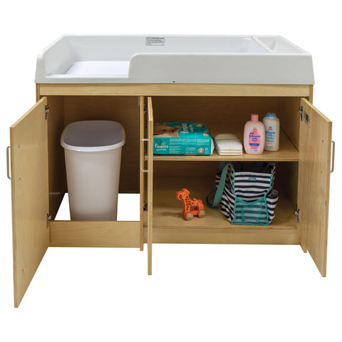 Birch Plywood Infant Changing Table - Tot Mate Birch Plywood Infant Changing Table - Tot Mate