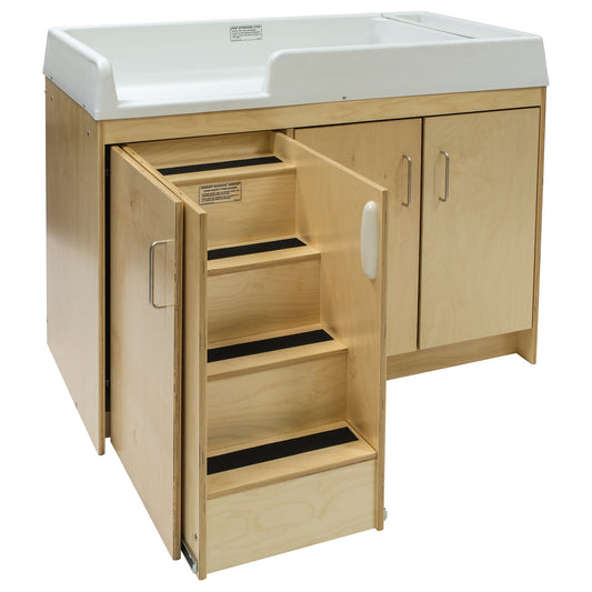 Birch Plywood Toddler Walkup Changing Table - Tot Mate