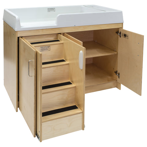 Birch Plywood Toddler Walkup Changing Table - Tot Mate Birch Plywood Toddler Walkup Changing Table - Tot Mate