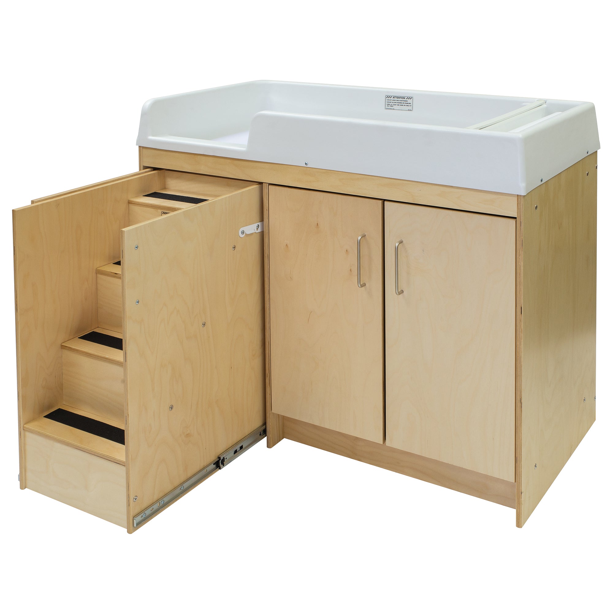 Birch Plywood Toddler Walkup Changing Table - Tot Mate Birch Plywood Toddler Walkup Changing Table - Tot Mate