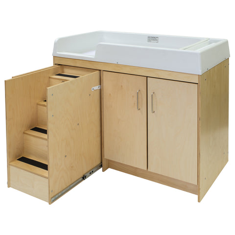 Birch Plywood Toddler Walkup Changing Table - Tot Mate Birch Plywood Toddler Walkup Changing Table - Tot Mate