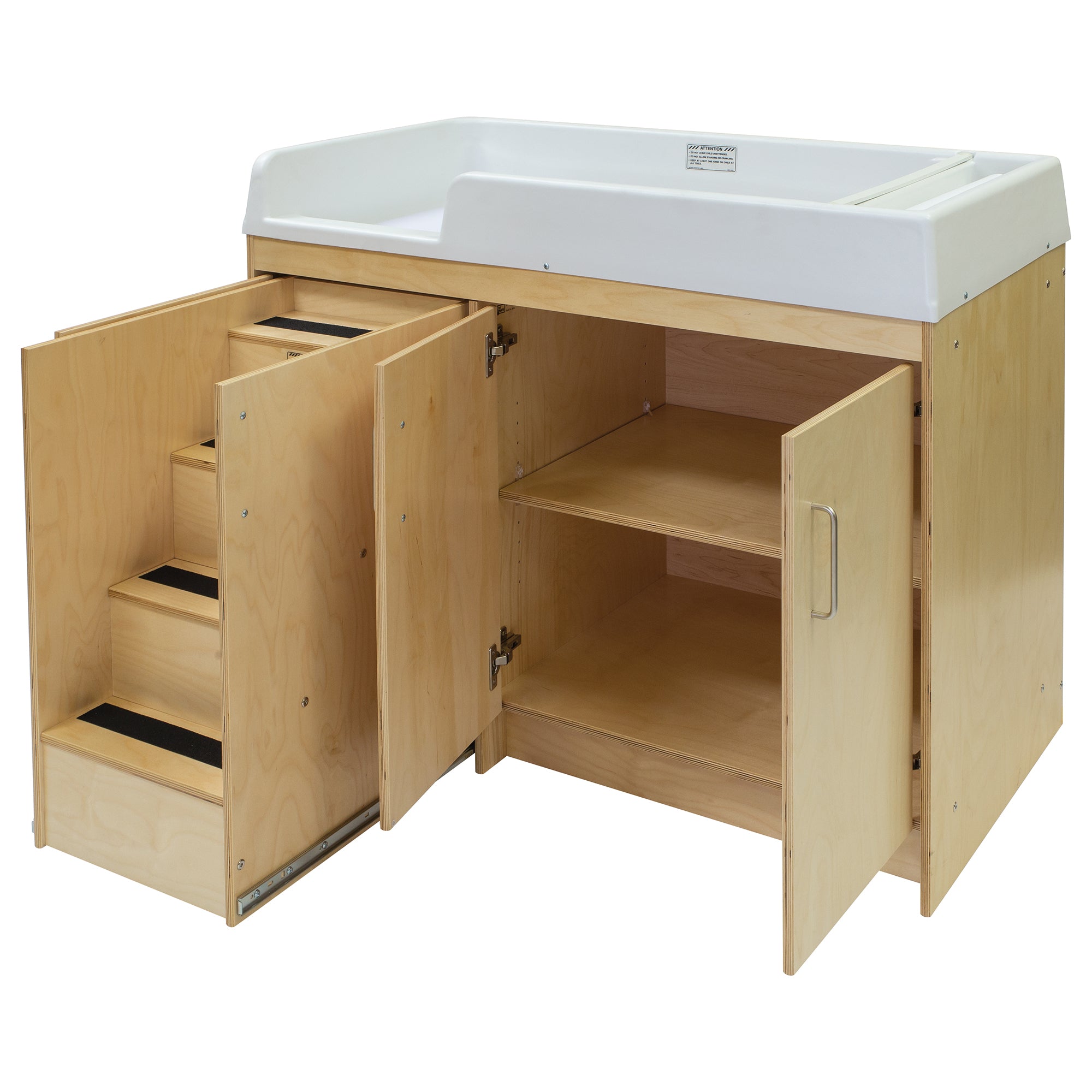 Birch Plywood Toddler Walkup Changing Table - Tot Mate Birch Plywood Toddler Walkup Changing Table - Tot Mate