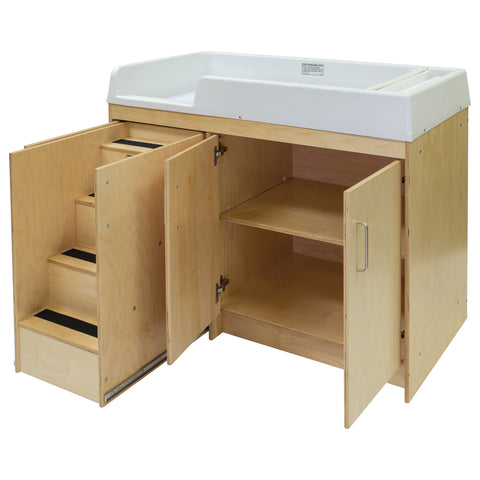 Birch Plywood Toddler Walkup Changing Table - Tot Mate Birch Plywood Toddler Walkup Changing Table - Tot Mate