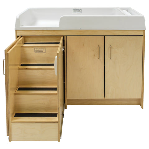 Birch Plywood Toddler Walkup Changing Table - Tot Mate Birch Plywood Toddler Walkup Changing Table - Tot Mate