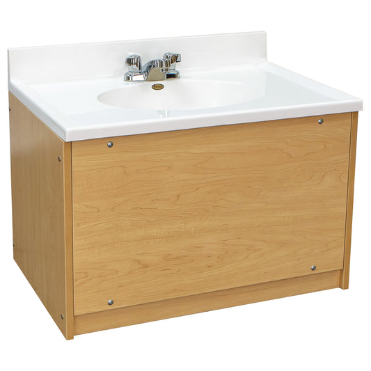 Single Floor Mount Kids Vanity with Sink 31" Wide - Maple - Tot Mate